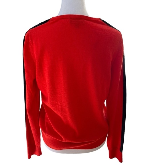 Banana Republic Merino Wool V-Neck Long Sleeve Pull Over in Red Size Medium - Picture 3 of 6